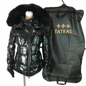 f70 正規品 TATRAS タトラス ダウンジャケット 光沢 ブラック ダウンコート アウター 03 イタリア製 ナイロン100% LTLA20A4187 レディース