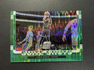 25枚限定 Jaylen Brown 2022 Contenders Optic GREEN PULSAR Suite Shots Insert Card NBAカード