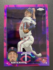 299枚限定 前田健太 2023 Topps Chrome PURPLE LAVA Refractor リフラクター Kenta Maeda MLBカード