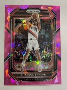 Shaedon Sharpe RC 2022 Prizm PINK CRACKED ICE Rookie Card NBAカード シェイドンシャープ 