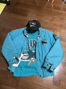 90s.希少.サンノゼ.シャークス.ジャケット.古着.NHL.