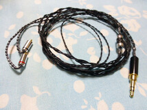 切り込み入り MMCX ケーブル 8N-OFC 3.5mm3極 ステレオミニ トープラ販売 スリーブレス （ 変更可 Shure Westone Campfire iPod iPhone_画像1