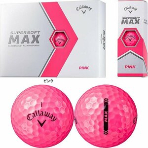 キャロウェイ スーパーソフト マックス 2023年モデル ゴルフボール 1ダース ボールカラー:ピンク