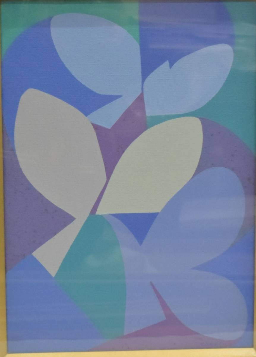 Тейдзи Такай [3 Птица в синем] Картина маслом, настоящая работа, Рисование, Картина маслом, Абстрактная живопись