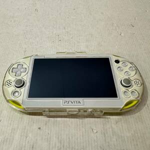 No.2389 ★1円～【PlayStation】PS VITA 本体 PCH-2000 ライムグリーン/ホワイト+ケース 動作確認済 中古品