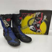 No.2426★1円～【SIDI】レーシングブーツ VERTEBRASYSTEM シディ バイク靴 プロテクト イタリア製 中古品_画像1