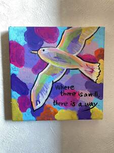 * genuine work proof * picture original picture art present-day art canvas do rowing animal picture bird 