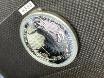 31.1グラム 2022年 (新品) イギリス「ブリタニア」純銀 1オンス 銀貨_画像3