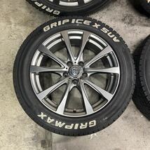 超バリ山!2022年!ホワイトレター 225/55R18 GRIP MAX GRIP ICE X SUV TRG 18×7.5J+38 PCD114.3/5H 4本 検: エクストレイル デリカ D:5 D5_画像5