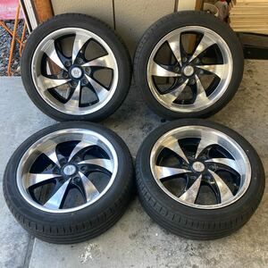 レアマイスター 18×7.5J+35 PCD139.7/6H 225/45R18 ダンロップ SP SPORT MAXX 050 2017年製 4本　検: ハイエース