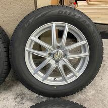 バリ山！2020年製！195/65R16 ブリヂストン VRX2 ECO FORME 16×6J+40 PCD100/4H 4本 検: ライズ ロッキー スタッドレス タイヤ_画像3