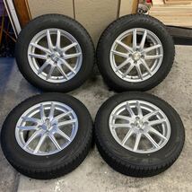 バリ山！2020年製！195/65R16 ブリヂストン VRX2 ECO FORME 16×6J+40 PCD100/4H 4本 検: ライズ ロッキー スタッドレス タイヤ_画像1