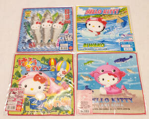  Hello Kitty Shiga Biwa-ko loquat lake bird human sweetfish . present ground hand towel Sanrio HELLO KITTY Mini towel small towel 