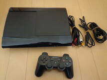 ☆すぐ遊べるセット☆ PlayStation3 500GB チャコールブラック CECH-4000C ブラック/薄型 動作確認済み　PS3/プレイステーション3_画像1