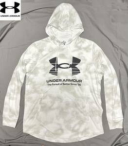 新品 XL アンダーアーマー 白 グレー 黒 ホワイト スウェット トップス 薄手軽量 上 カモフラ underarmour パーカー フード 未使用 正規品