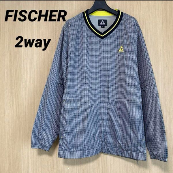 美品 FISCHER フィッシャー メンズ L ナイロン 2way ジャケット