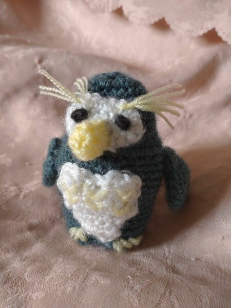 ペンギン　編みぐるみ　キーカバー　ハンドメイド　