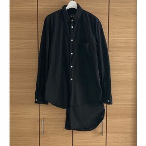 COMME des GARCONS HOMME PLUS 山口一郎着 ポリ縮絨 アシンメトリー レイヤード シャツ コムデギャルソン オム プリュス YI CDG DEUX SHIRT