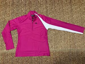 Adidas Adidas Ladies Golf Рубашка высокая шея розовая M размер