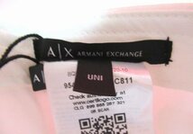 ●未使用/紙タグ付き！A/X ARMANI EXCHANGE(アルマーニ エクスチェンジ)ロゴ刺繍デザイン/キャップ/帽子/白×黒/男女兼用_画像6