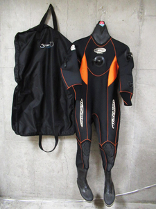 World Dive ワールドダイブ メンズ？ ドライスーツ ハンガー 収納袋付き 着丈約153cm 靴26cm 管理6G0119I-B4