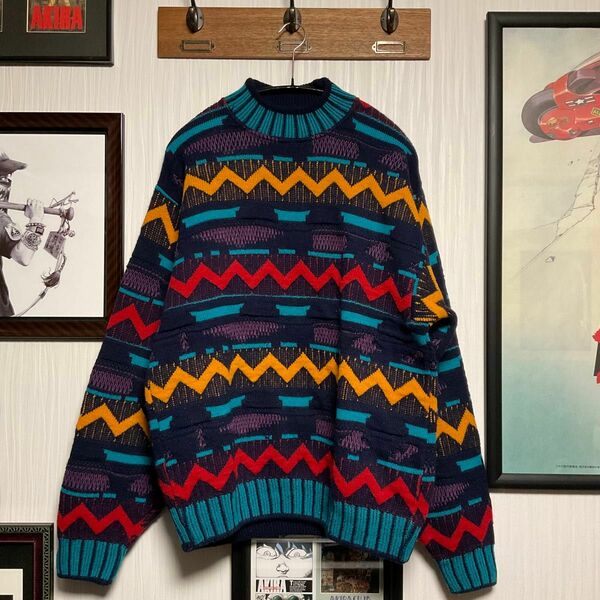 90'S VINTAGE COLORE -3D KNIT- MADE IN ITALY ヴィンテージ　イタリア製