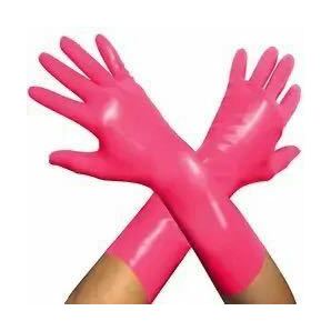 ラテックス ピンク グローブS ショート手袋 ラバーゴムコスプレ SM ハロウィンの画像1