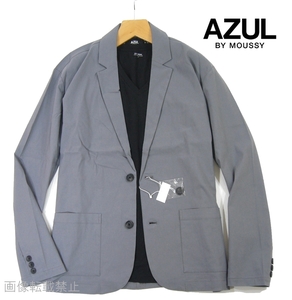 新品 アズールバイマウジー　AZUL BY MOUSSY　薄手 ハイストレッチ テーラードジャケット　L　グレー　カジュアル ビジネス