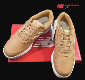 新品 ニューバランス ゴルフ　UGC574 スパイクレス ゴルフシューズ　【26.5】　 キャメル ベージュ 箱付 new balance golf