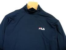 新品 フィラゴルフ FILA GOLF　ハイネック 長袖 シャツ　LL　紺 ネイビー　モックネック インナー アンダーシャツ ゴルフ_画像2