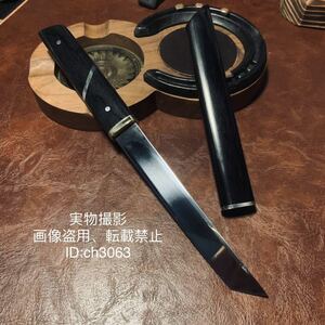 超高品質 和風木鞘ナイフ 鋼刃 高級木 和式ナイフ 伝統工芸 日本刀型 キャンプ　アウトドア 野外登山 25cm