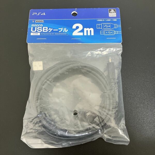 プレイステーション4 公式ライセンス micro USBケーブル 2m PS4-039