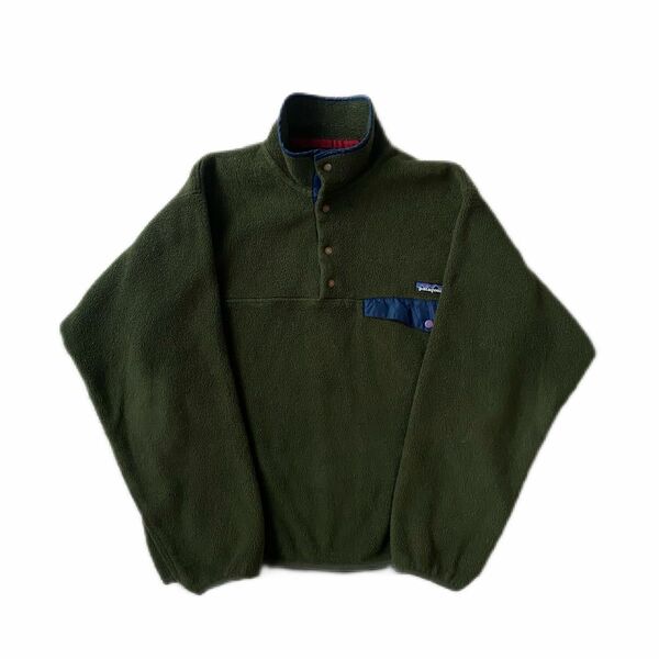 パタゴニア スナップT patagonia snapT フリース カナダ製 オリーブ カーキ グリーン ハルキの古着 90s