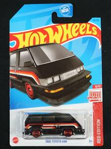 ★ホットウィール★ターゲット限定 国内販売なし 1986 TOYOTA VAN Target Exclusives トヨタ バン 黒 レッドエディションRed Editionしわ③