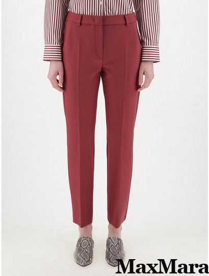 新品59%OFF マックスマーラ Max Mara ショート丈パンツ ボルドー 42サイズ 【送料無料】