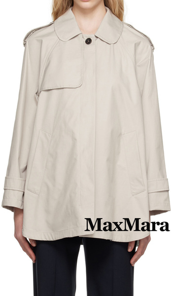 新品63%OFF　マックスマーラ　Max Mara　ショート丈 スプリングコート　エクル　40サイズ　【送料無料】