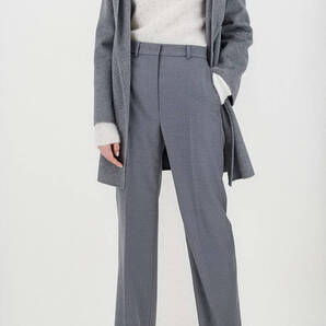 新品71%OFF マックスマーラ Max Mara ウールストレートパンツ グレー 42サイズ 【送料無料】