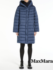 新品50%OFF　マックスマーラ　Max Mara　フード付きダウンコート　ネイビー　40サイズ　【送料無料】