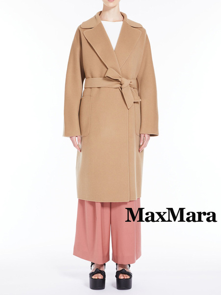 新品50%OFF　マックスマーラ　Max Mara　ダブルフェイス ガウンコート　キャメル　42サイズ　【送料無料】