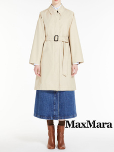 新品68%OFF　マックスマーラ　Max Mara　ステンカラー スプリングコート　ベージュ　40サイズ　【送料無料】