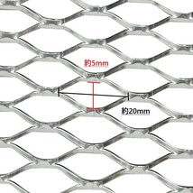 アルミ メッシュ グリル アルミ合金 銀色調 120 40 cm フロント ネット 網目 エアロ加工 ダクト 異物防止 ドレスアップ 汎用 送料無料_画像2