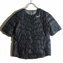 M6030f62　▼NIKE ナイキ▼　AEROLOFT エアロロフト 中綿入り 半袖 シャツブルゾン ブラック M / 黒 レディース ジャケット 85562 秋冬_画像1