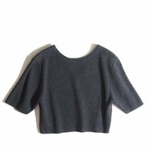 M5796f62　▼EVERYDAY I LIKE. ドゥーズィエムクラス▼　23AW Cropped Rib Vネックプルオーバーニット / ショート丈 ウールニット 秋～春_画像3