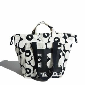 M6713z3　▼marimekko マリメッコ▼ 現行モデル MONO CITY TOTE UNIKKO キャンバストートバッグ ホワイト / ウニッコ 092196 白黒 北欧