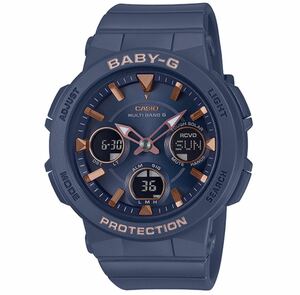 時計 腕時計 CASIO BABY-G PROTECTION ベビージー BGA-2510 5549 G-SHOCK 電波ソーラー ゴールド　ネイビー　STEEL