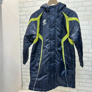  beautiful goods Lotto bench coat protection against cold reverse side boa soccer sport navy Junior man 150