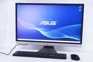 【1円～】大画面27インチFHD液晶 Office2021 大容量快速一体型PC ASUS Vivo AiO V272UAK i5-8250U RAM8GB SSD128GB+HDD1TB カメラ Win10