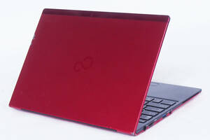 【1円～】極軽極薄 Office2021 LIFEBOOK FUTRO MU937 Redモデル Celeron 3865U RAM8GB SSD128GB 13.3インチFHD カメラ 静脈認証 Win10Pro