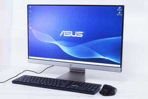 【1円～】Office2021 大容量スタイリッシュ一体型PC ASUS Vivo AiO V241ICUK i5-8250U 8GB HDD1TB 23.8FHD カメラ Bluetooth HDMI Win10