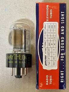 ■USED36830■ RAYTHEON 6SN7GT（ブラックプレート、サイドゲッター）